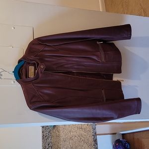 Women's Michael kors brown leather jacket